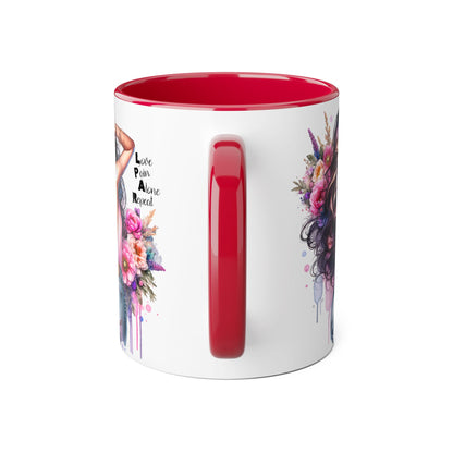 Beautiful Floral Accent Mug, Inspirational Gift, Coffee Cup, Art Mug for Her, Birthday, Mother's Day, Home Decor, Lover's Gift