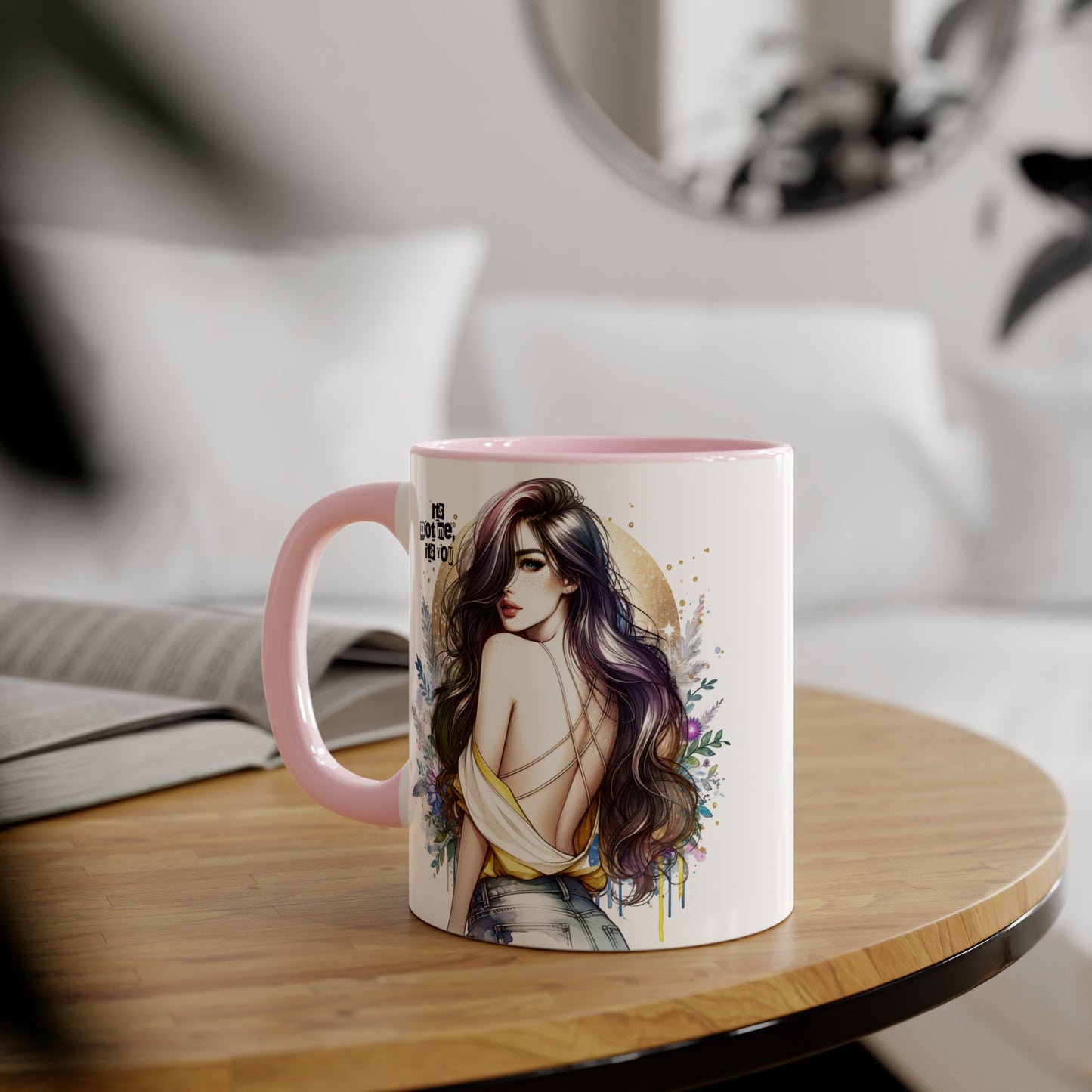 It's Not Me, It's You Humoristic Artistic Accent Mug for Coffee Lovers, Floral Design Mug, Unique Gift for Her, Inspirational Mug, Kitchen Decor, Birthday Present