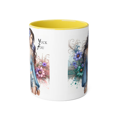 Artistic Accent Mug with ‘Yuck Fou’ Design for Trendy Sipping, Perfect Gift for Friends & Art Lovers, Ideal for Birthdays & Celebrations