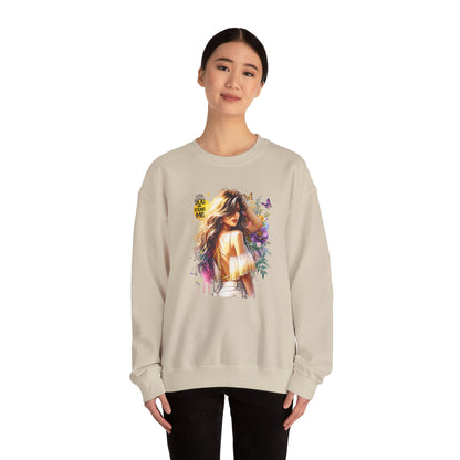 Lost You And Found Me Bohemian-Themed Crewneck Sweatshirt with Floral Design, Cozy Casual Wear, Gift for Her, Everyday Comfort, Family Gatherings, Spring Fashion