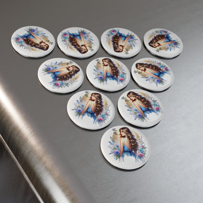 I Don't Make Mistakes, I Date Them Floral Magnet Set: Date Them Collection, Magnetic Decor, Gift for Her, Inspirational Art, Kitchen Accessories, Home Decor