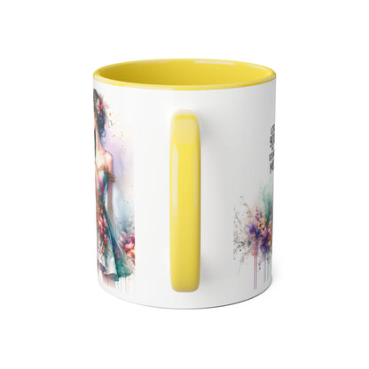 Lost You and Found Me Elegant Floral Accent Mug - Lost You Found Me, Coffee Lover Gift, Unique Drinkware, Artistic Home Decor, Empowering Message Mug