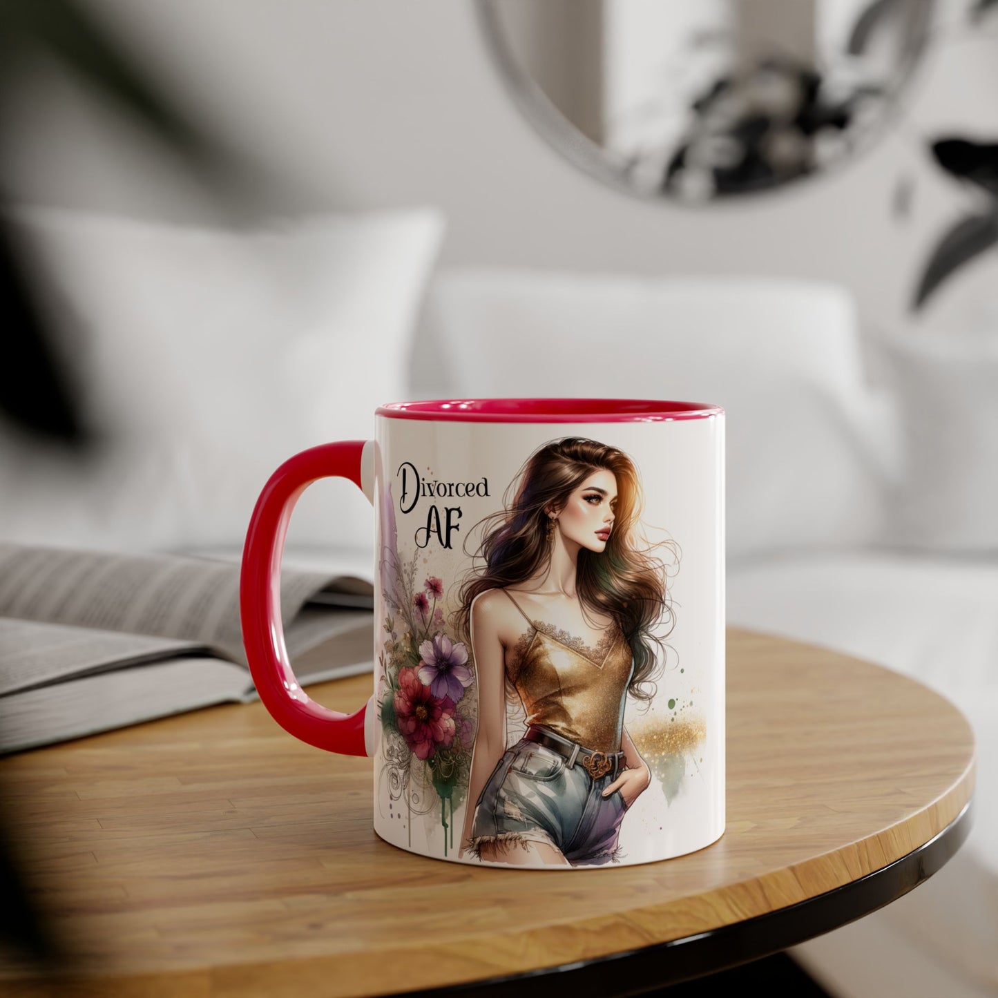 Divorced AF Ceramic Mug, Sassy Coffee Cup, Empowerment Gift, Self-Love Mug, Unique Mug for Women, Divorce Celebration