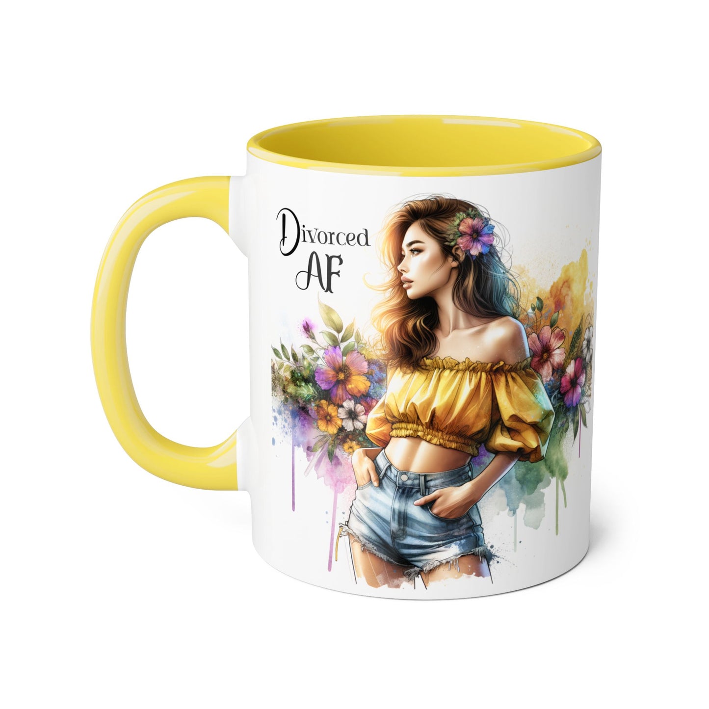 Empowering Divorced AF Accent Mug | Inspirational Coffee Cup for Fostering Positivity, Self-Care, Gifts for Newly Divorced, [...]