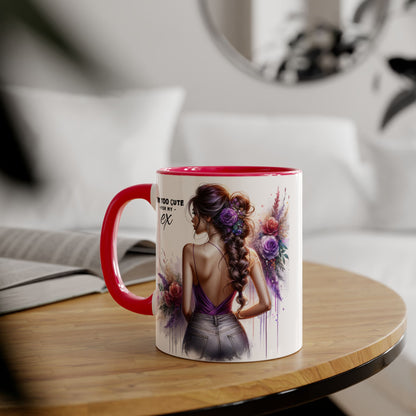 I'm Too Cute For My Ex  Coffee Mug, Funny Gift, Accent Mug, Humor Drinkware, Coffee Lover, Stylish Tea Mug, Gift for Her