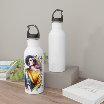 I Am My Own Happily Ever After Stylish Stainless Steel Water Bottle, Motivational Gift, Eco-Friendly Hydration, Artwork for Nature Lovers, Travel Essential, Unique Design
