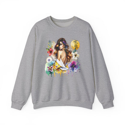 I Don't Make Mistakes, I Just Date Them Floral Art Crewneck Sweatshirt, Comfortable Ladies Fashion, Gift for Her, Boho Style, Casual Outfit, Cozy Sweater