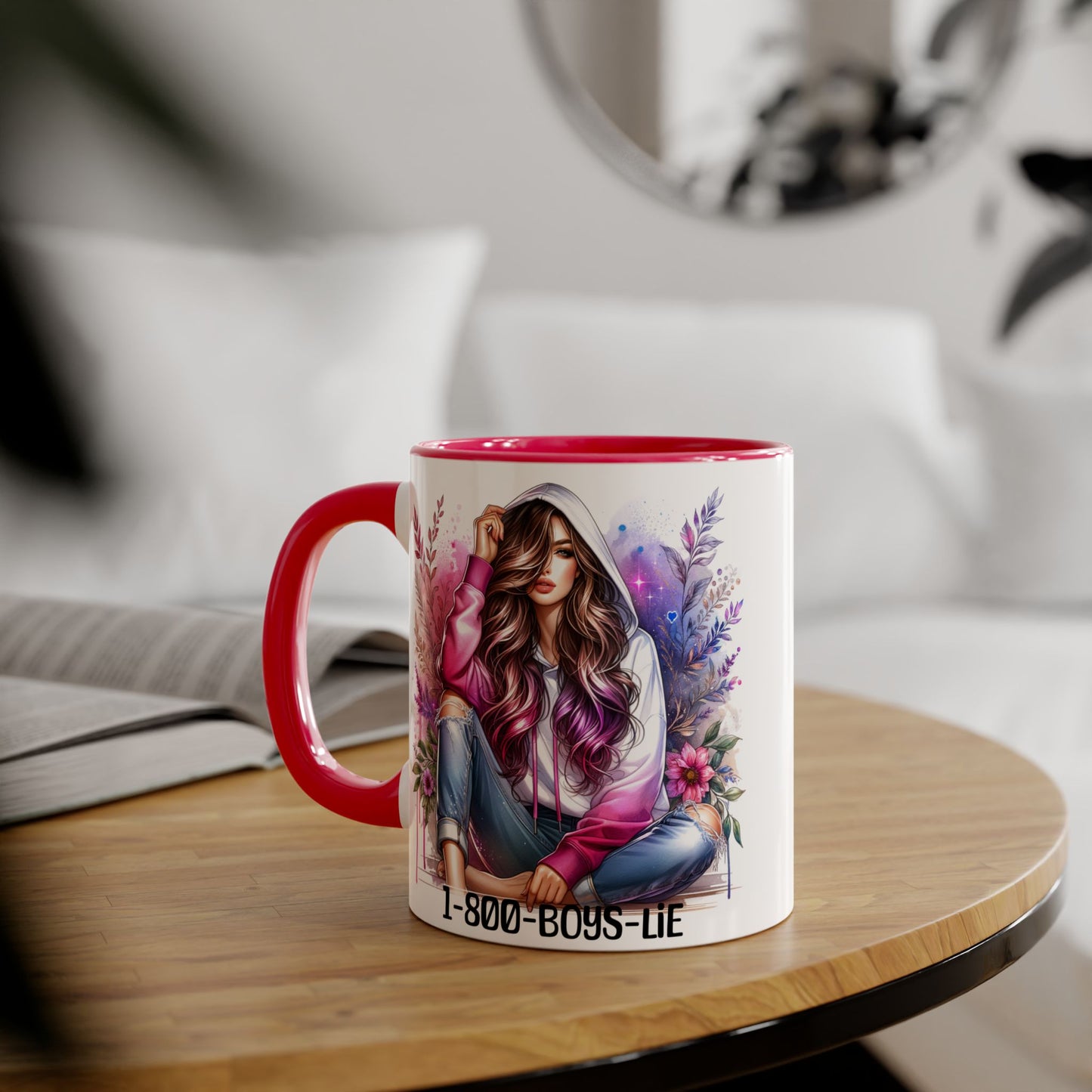 Stylish Accent Mug, 1-800-BOYS-DIE, Trendy Gift for Coffee Lovers, Aesthetic Drinkware for Home/Office, Perfect for Birthdays and [...]