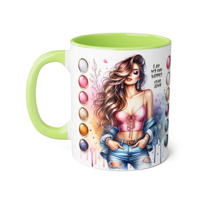 I Am My Own Happily Ever After  Accent Mug - 11oz Artist Coffee Cup for Creative Souls