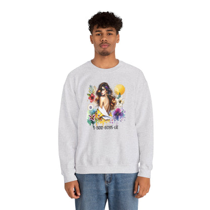 1-800-Boys-Lie Bohemian Floral Crewneck Sweatshirt, Trendy Oversized Sweater, Unique Gift for Her, Cozy Fall Apparel, Birthday & Casual Wear