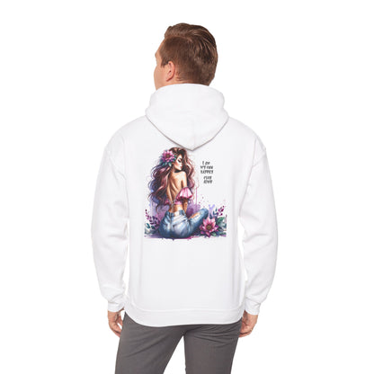 I Am My Own Happily Ever After Flower Power Unisex Heavy Blend™ Hooded Sweatshirt - Inspirational Art, Cozy Fashion for Women