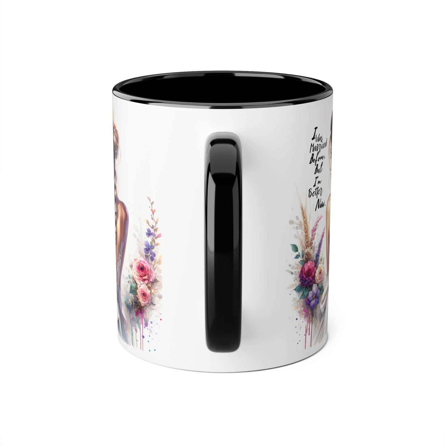 I Was Married Before But I'm Better Now Humoristic Chic Inspirational Accent Mugs, Motivational Gifts for Her, Flower Decor Coffee Cups, Unique Wedding or Bridal Shower Present, [...]