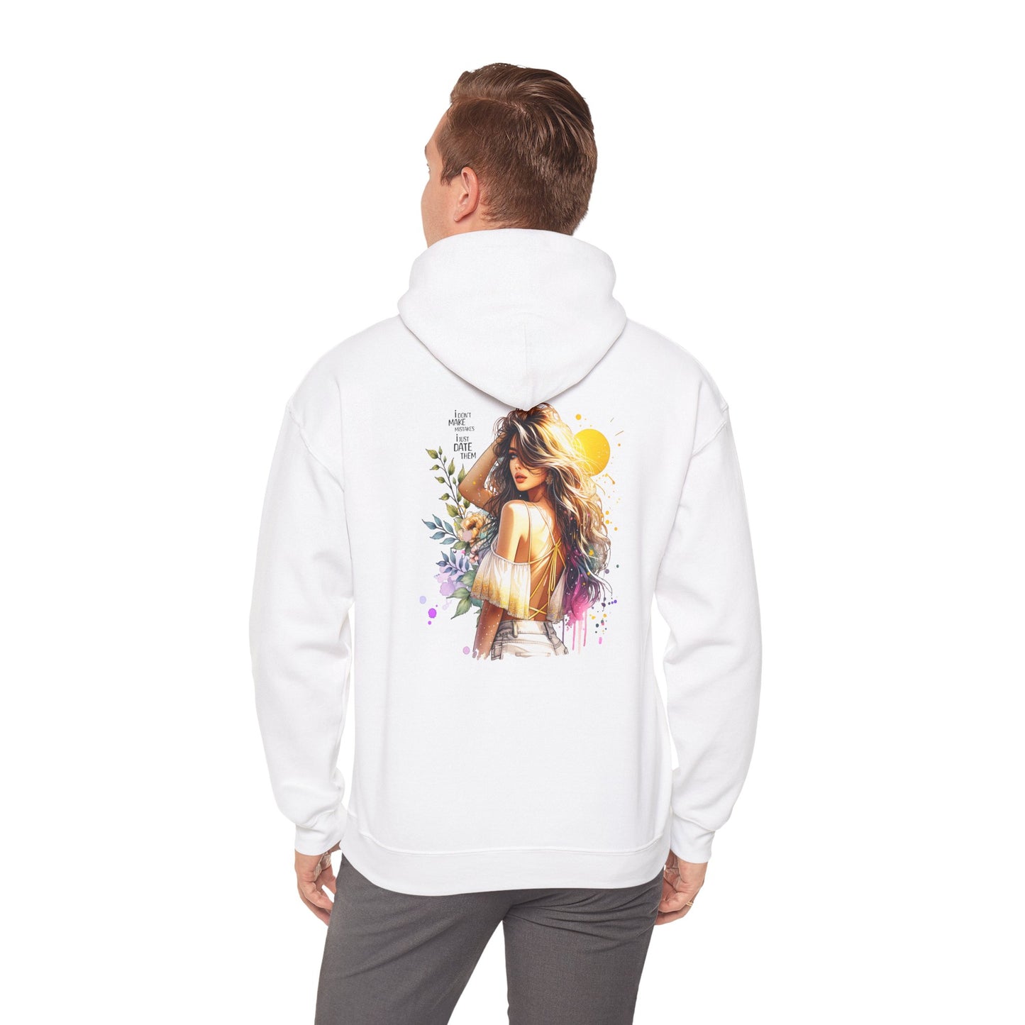 I Don`t  Make Mistakes, I Just Date Them Boho Chic Artist Hoodie, Cozy Sweatshirt, Gift for Art Lovers, Casual Wear, Summer Vibes, Creative Style, Festivals