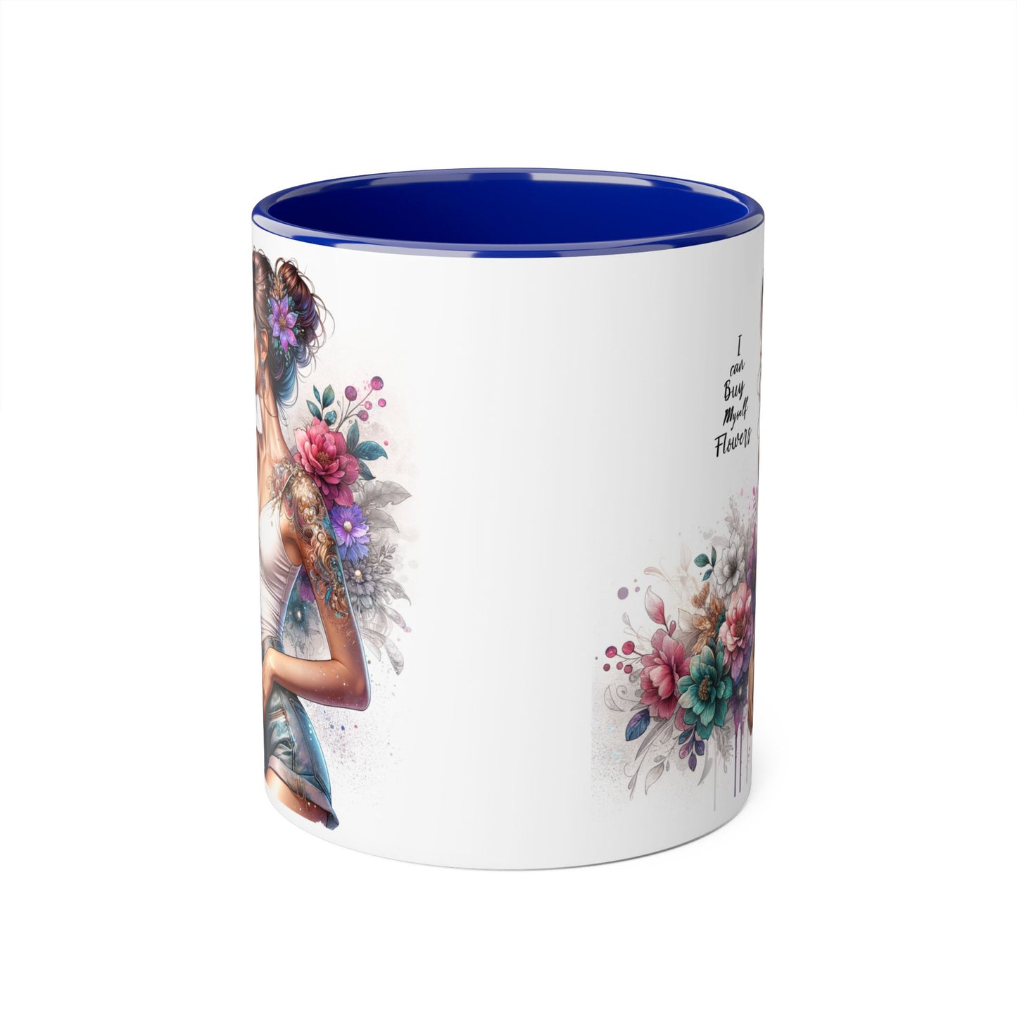 I Can Buy Myself Flowers Boho Floral Accent Mug – Perfect for Garden Lovers, Flower Enthusiasts, Gift for Birthdays, Mother's Day, Tea Lover