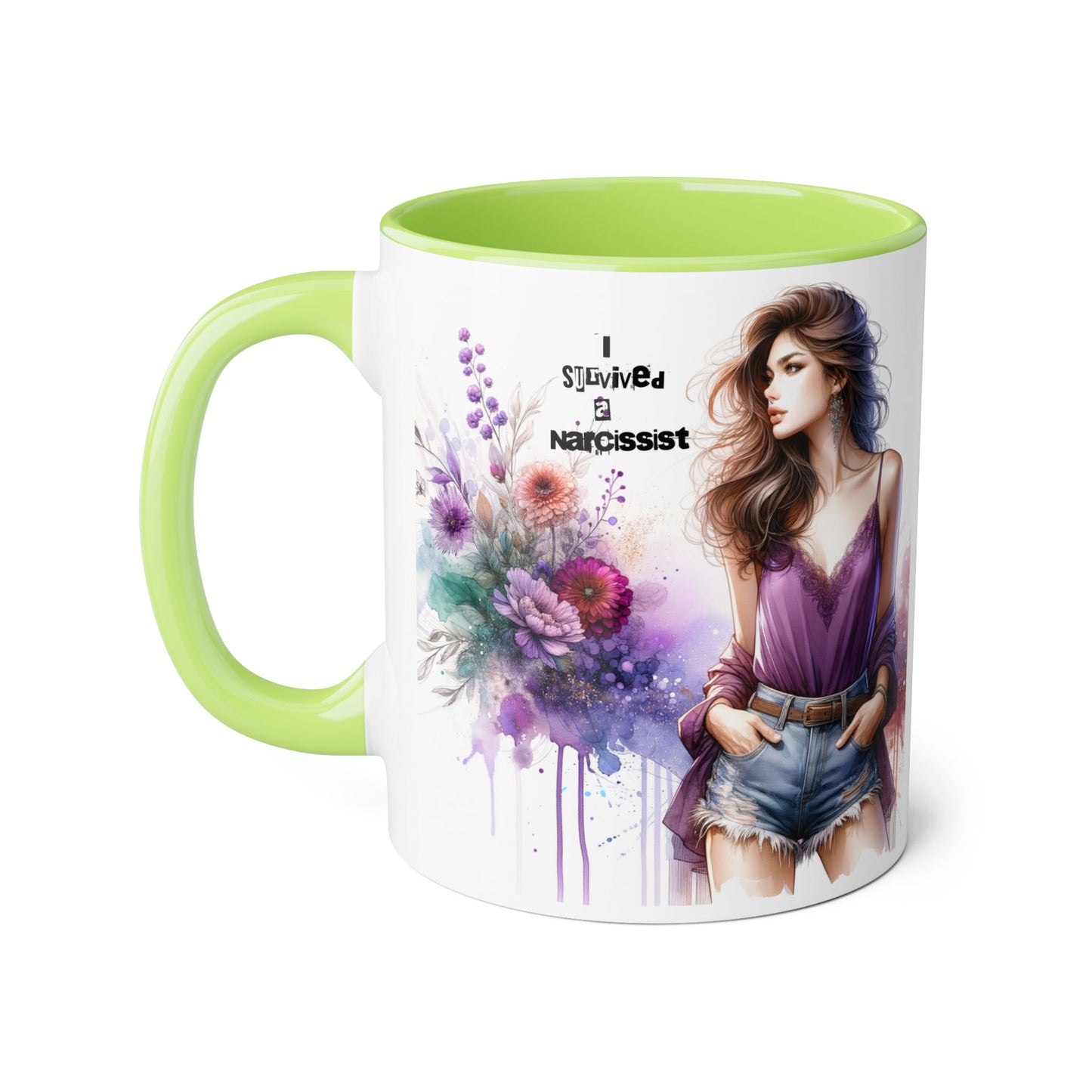 Stylish Quote Mug, Fashion Lover Gift, Narcissist Coffee Cup, Floral Design Mug, Unique Drinkware for Her