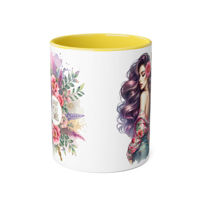 I Can Buy Myself Flowers Floral Inspiration Mug, Unique Gift for Her, Coffee Cup, Self-Care Item, Beautiful Floral Design