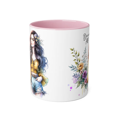 Divorced AF Accent Mug, 11oz - Inspirational Coffee Cup for Strong Women, Gift for Divorcees, Coffee Lovers, Self-Love, Empowerment