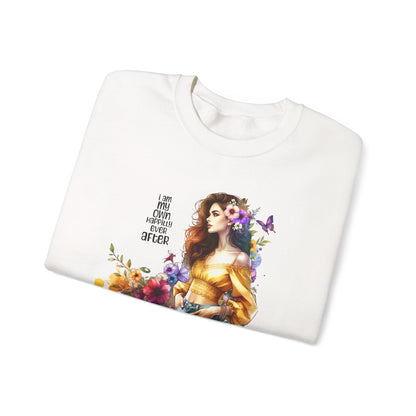 I Am My Own Happily Ever After  Artistic Unisex Heavy Blend™ Crewneck Sweatshirt - Perfect Gift for Artists, Creative Souls, Birthdays, Casual Wear, Art Lovers