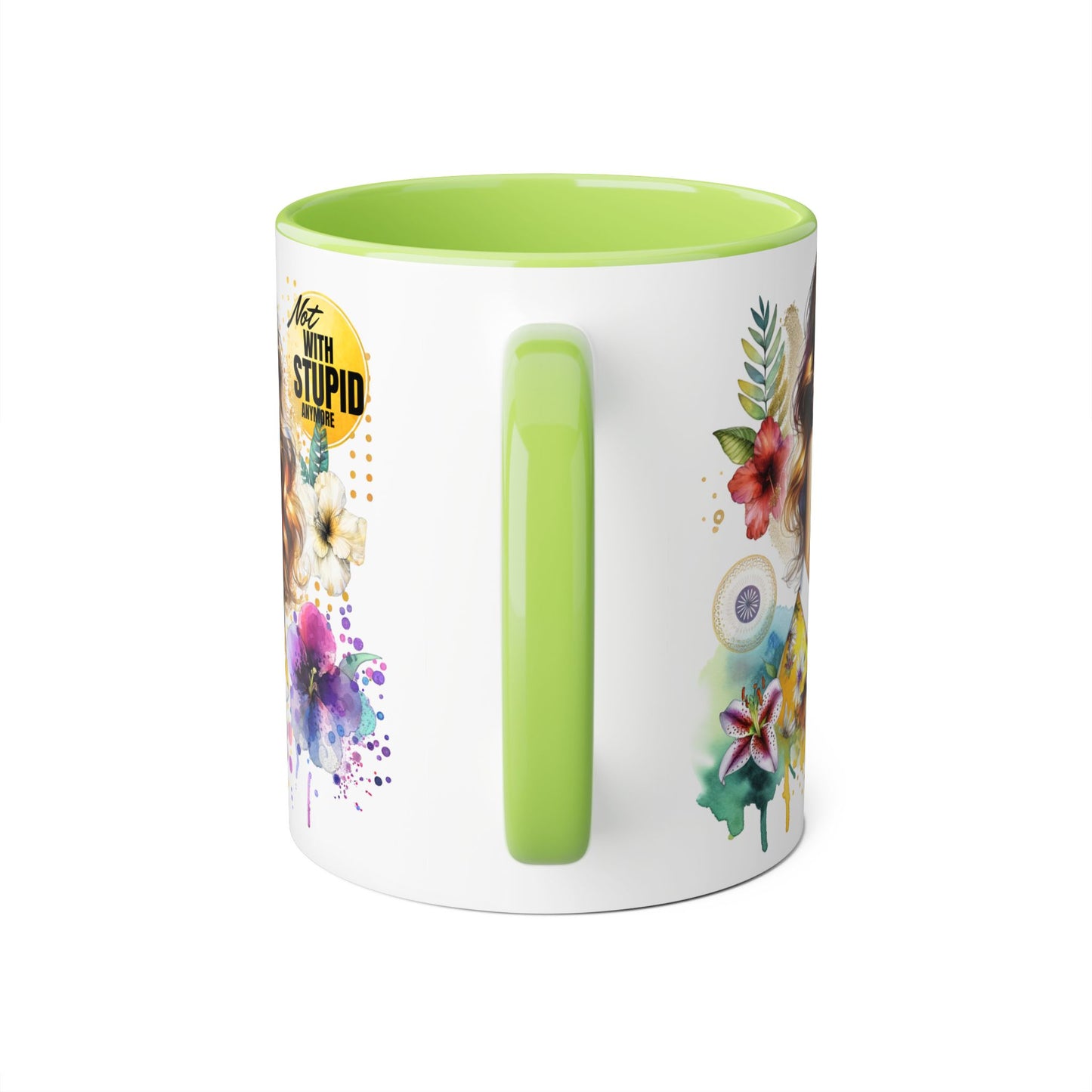 Not With Stupid Anymore Humoristic 11oz Accent Mug