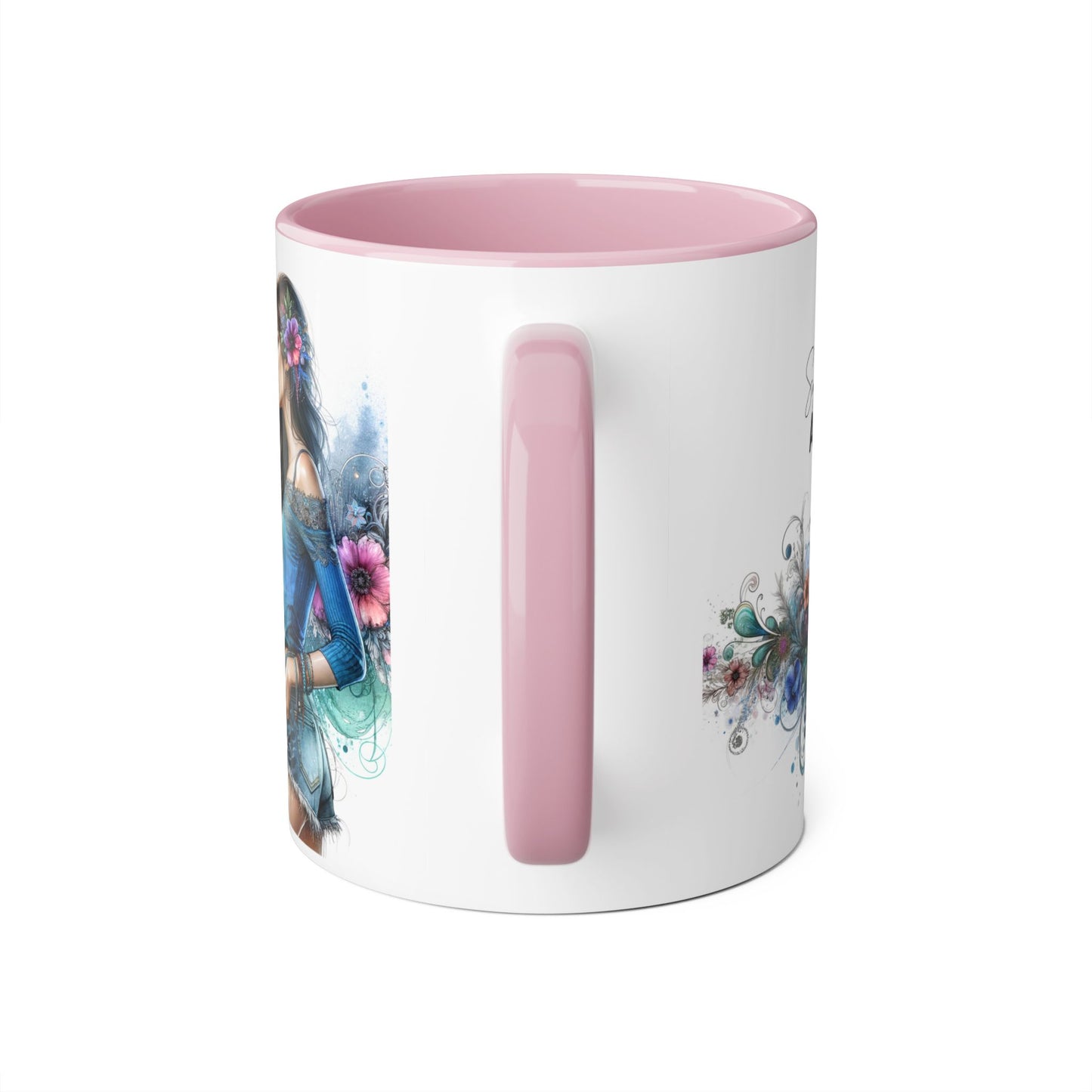 Vibrant Accent Mug - Perfect Gift for Singles, Fun Coffee Cup, Floral Artwork, Sassy Home Decor, Unique Birthday Present