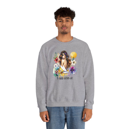 1-800-Boys-Lie Bohemian Floral Crewneck Sweatshirt, Trendy Oversized Sweater, Unique Gift for Her, Cozy Fall Apparel, Birthday & Casual Wear