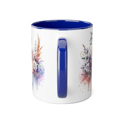 Money Can't Buy Happiness But It Can Buy Divorce Humoristic Floral Art Accent Mug, Inspirational Gift for Her, Coffee Cup with Quotes, Unique Ceramic Drinkware, Mother's Day Present