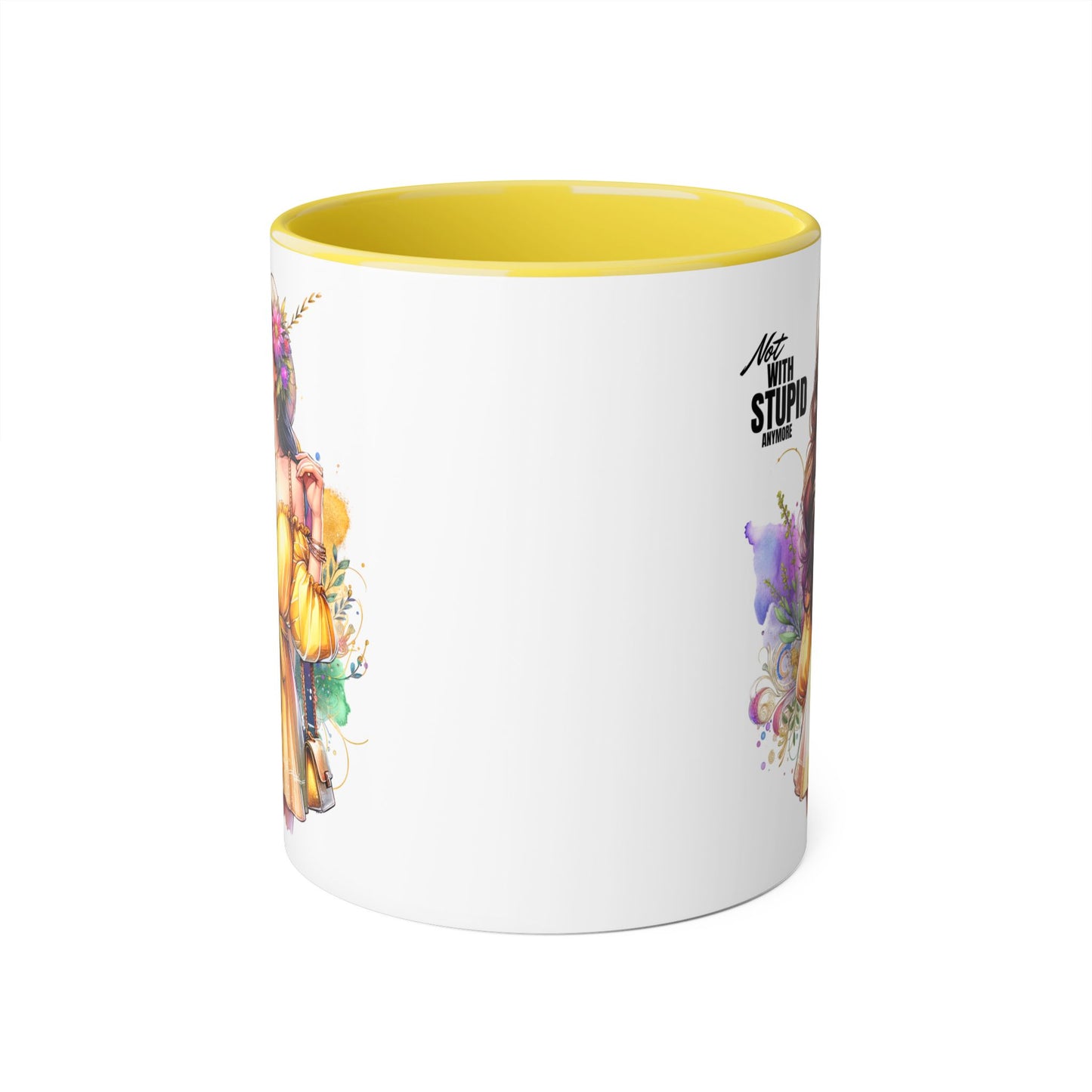 Not With Stupid Anymore Humoristic 11oz Accent Mug