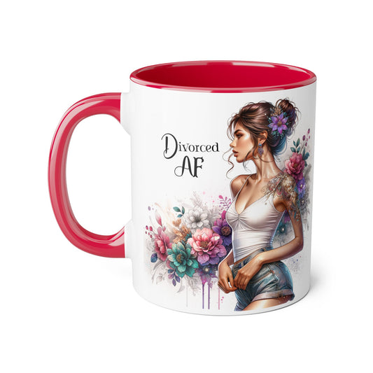 Divorced AF Accent Mugs for Empowerment, Self-Love Gifts, Coffee Lovers, Divorce Party Accessories, Inspirational Drinkware