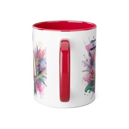 Artistic Narcissist Mug - 11oz Coffee Cup, Unique Gift, Inspirational Quote, Floral Design, Perfect for Friends & Family