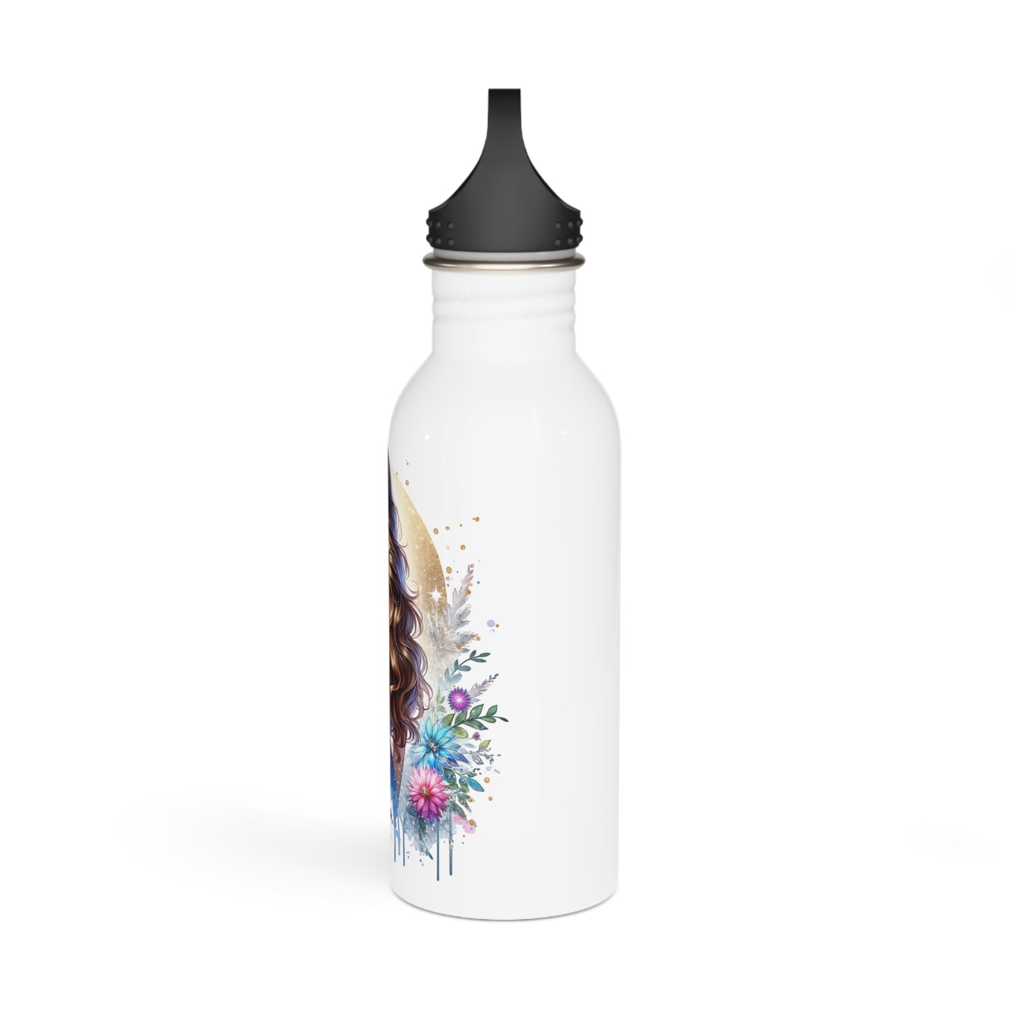 Thank U, Next Stainless Steel Water Bottle with Floral Design | Inspirational Gift, Outdoor Adventure, Fitness Companion, Personalized Hydration