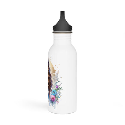 Thank U, Next Stainless Steel Water Bottle with Floral Design | Inspirational Gift, Outdoor Adventure, Fitness Companion, Personalized Hydration