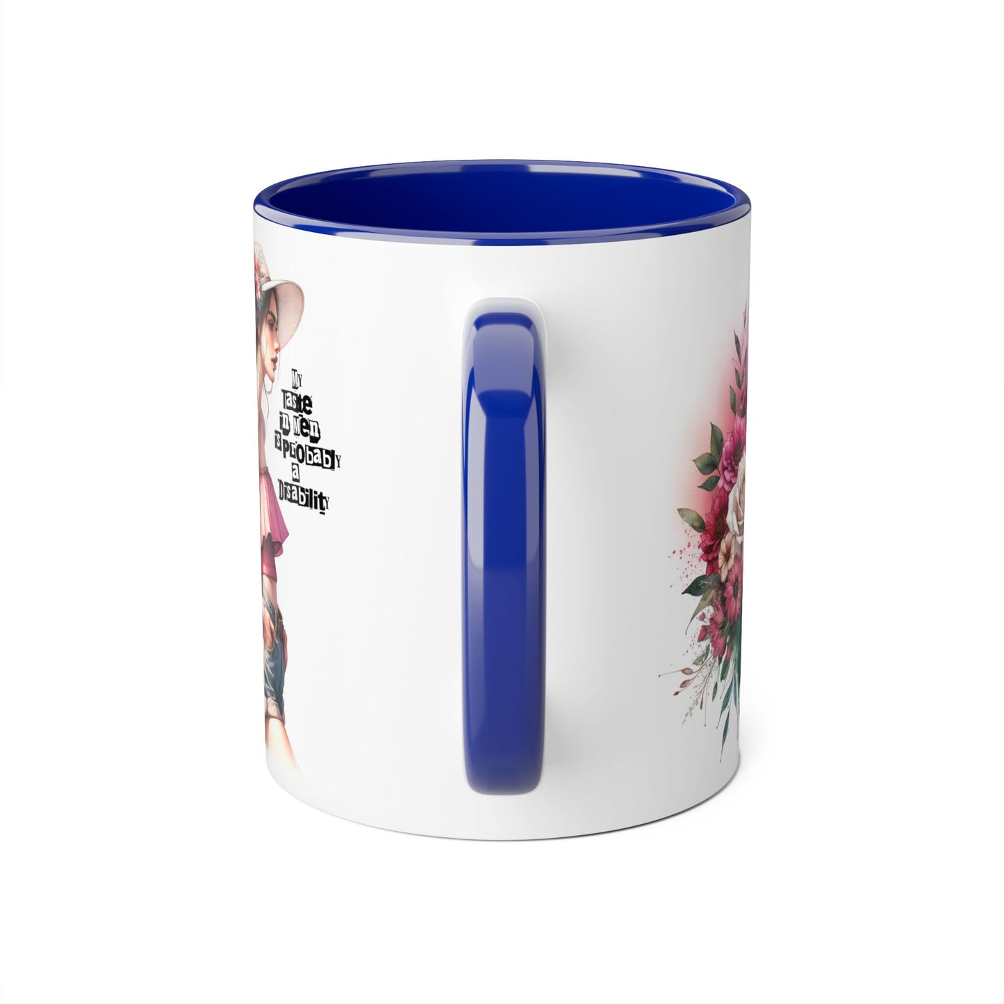 Funny Accent Mug - My Taste in Men is Probably a Disability Humor 11oz Cup