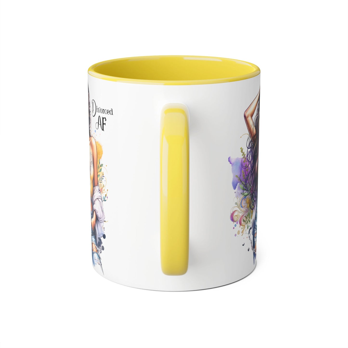 Divorced AF Mug, Stylish 11oz Accent Mug for Coffee Lovers, Perfect for Gifts, Self-Care and Empowerment, Unique Art Design