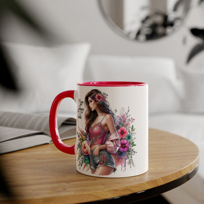 Money Can't Buy Happiness But It Can Buy Divorce Humoristic Floral Inspirational Mug, Gift for Friends, Coffee Cup, Tea Lover, Flower Design, Motivational Quote, Birthday Gift