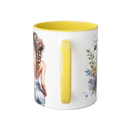 Single AF Chic Floral Accent Mug for Single Ladies | Perfect Gift for Birthdays, Weddings, or Just Because