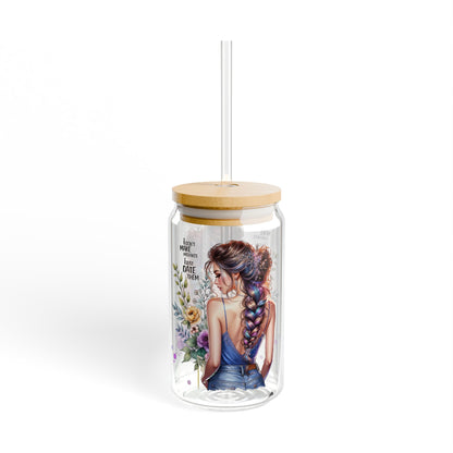 I Don't Make Mistakes, I Date Them Stylish Sipper Glass with Floral Design - 16oz, Botanical Drinkware for Home, Unique Gifts for Her, Summer Party Essentials, [...]