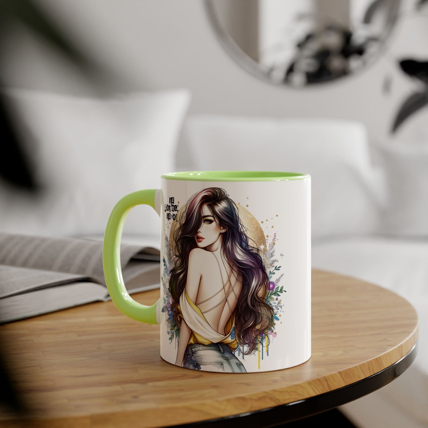 It's Not Me, It's You Humoristic Artistic Accent Mug for Coffee Lovers, Floral Design Mug, Unique Gift for Her, Inspirational Mug, Kitchen Decor, Birthday Present