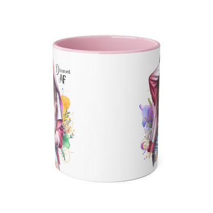 Trendy Accent Mug - 'Divorced AF' Design, Chic Gift for Friends, Coffee Lovers, Inspirational Drinkware, Birthday, Everyday Use