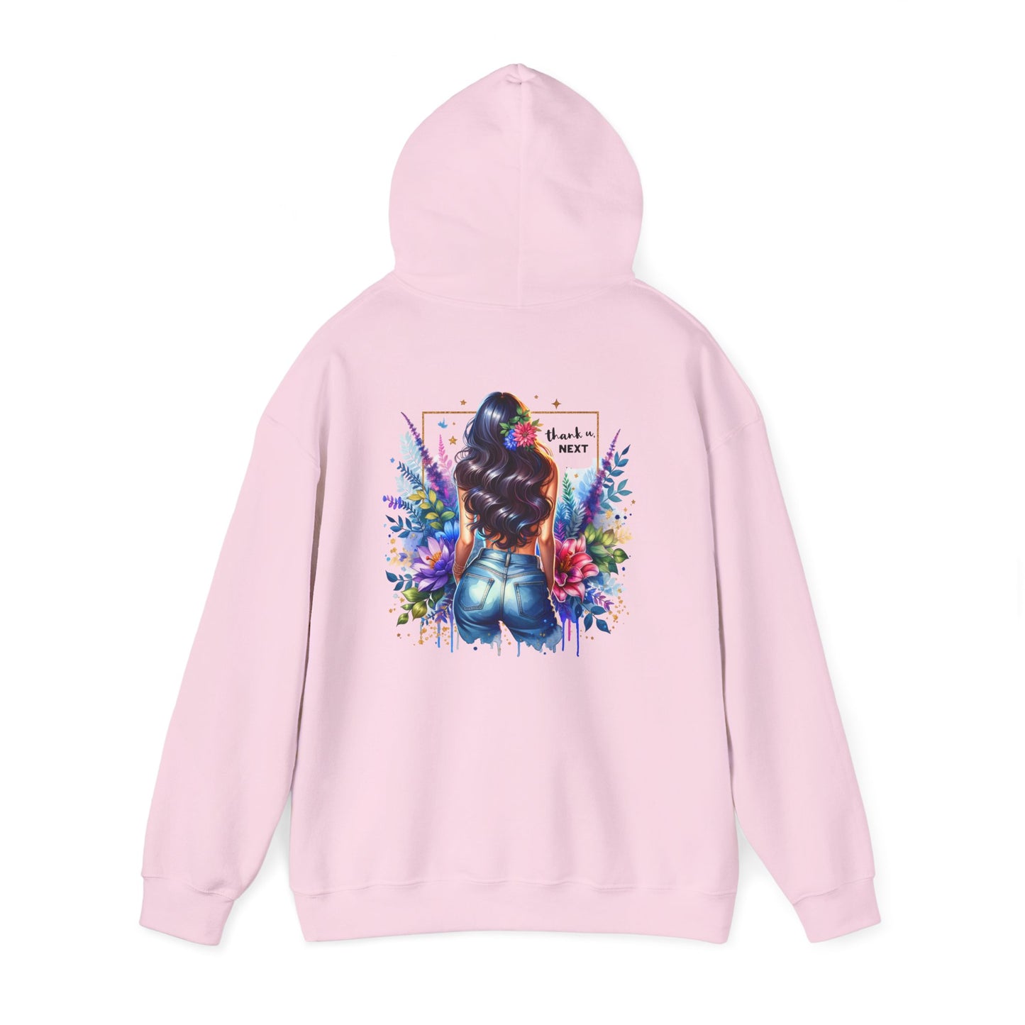 Thank U, Next Colorful Artistic Hooded Sweatshirt for Creative Souls, Stylish Gift for Art Lovers, Cozy Casual Wear, Unique Sweatshirt, Vibrant Hoodie