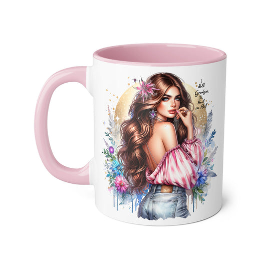 I Hold Grudges, I'll Heal in Hell Stylish Accent Mug, Floral Coffee Cup, Gift for Her, Tea Time Essentials, Boho Chic Mug, Perfect for Birthdays, Casual Everyday Use