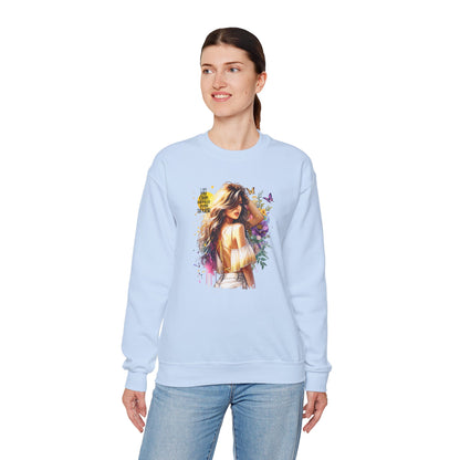 I Am My Own Happily Ever After  Chic Floral Art Crewneck Sweatshirt, Unisex Sweatshirt, Cozy Fashion, Gift for Her, Spring Style, Art Sweater
