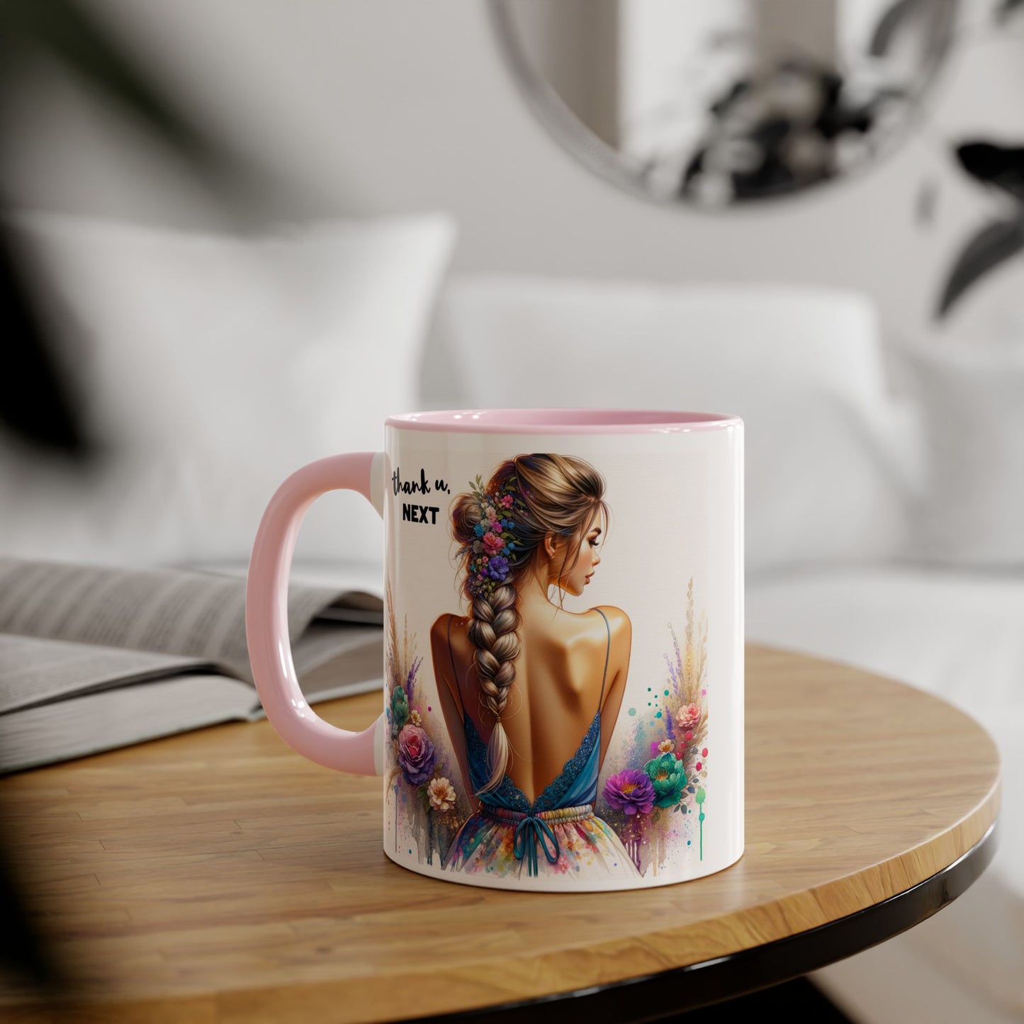 Thank U, Next Colorful Floral Thank You Mug - Perfect Gift for Friends, Birthdays, Celebrations, Coffee Lovers, Tea Time