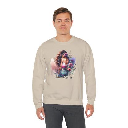 1-800-Boys-Lie Boss Babe Floral Sweatshirt | Unisex Comfortable Crewneck, Trendy Gift for Her, Affirmation Clothing, Cozy Fashion