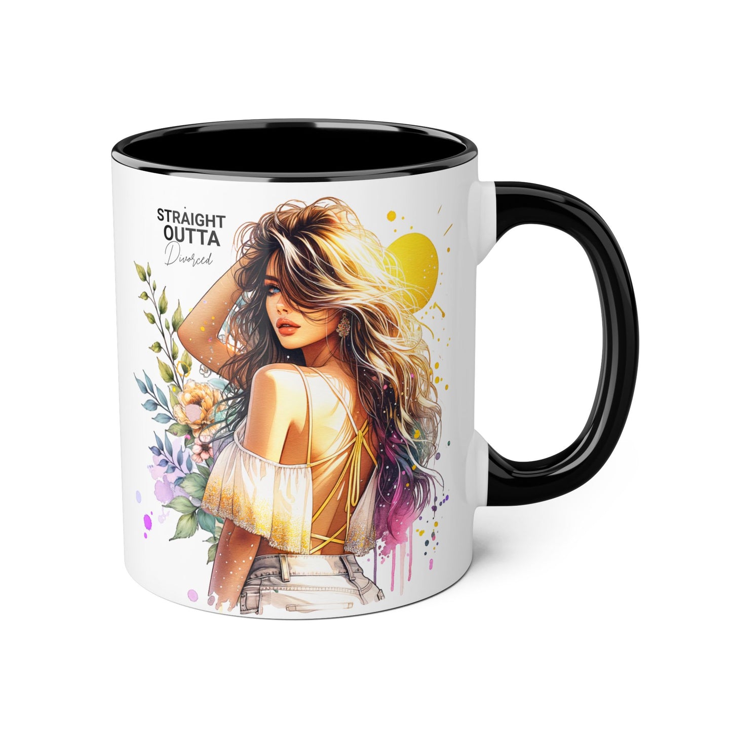 Artistic Accent Mug – Celebrate Your Creativity, Straight Outta Divorced Humoristic , Floral Design Coffee Cup, Perfect for Gifts & Home Decor, [...]