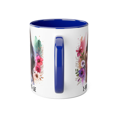 1-800-BOYS-LIE Stylish Floral Accent Mug, 11oz Coffee Mug, Gift for Her, Trendy Drinkware, Unique Birthday Present, Coffee Lover's Companion
