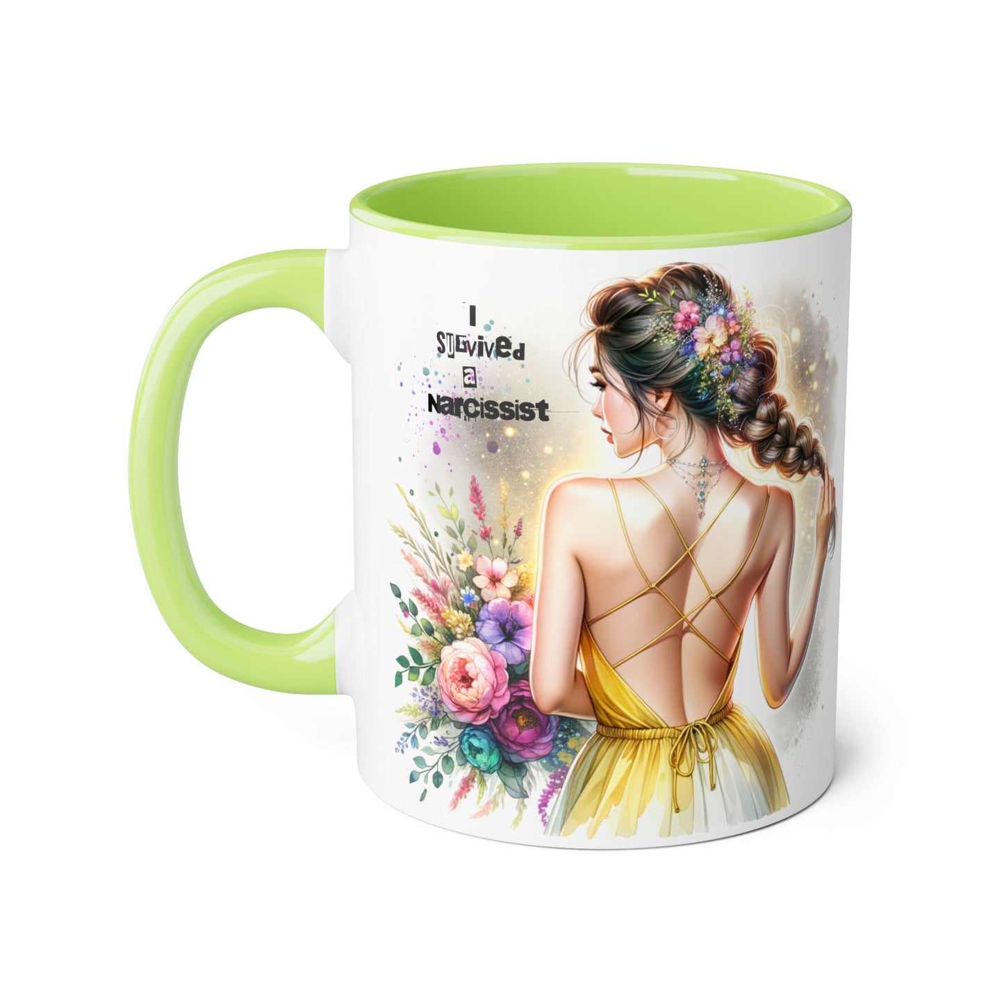 Floral Inspirational Mug, Gift for Friends, Self-Love Motivational Coffee Cup, Women's Empowerment, Birthday Present