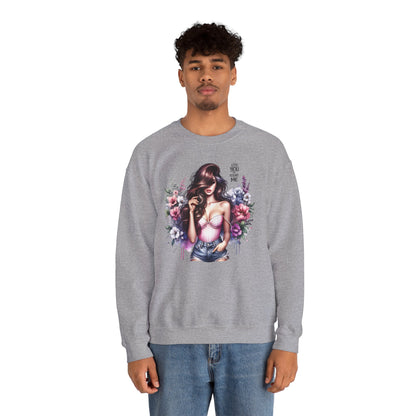 Lost You And Found Me Floral Graphic Crewneck Sweatshirt, Vibrant Sweatshirt, Cozy Casual Wear, Gift for Her, Floral Apparel, Spring Fashion