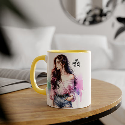 It's Not Me, It's You Humoristic Vibrant Accent Mug, Espresso Lover's Gift, Stunning Art Print Mug, Unique Coffee Cup, Colorful Tea Mug, Perfect for Birthdays, Cozy Vibes