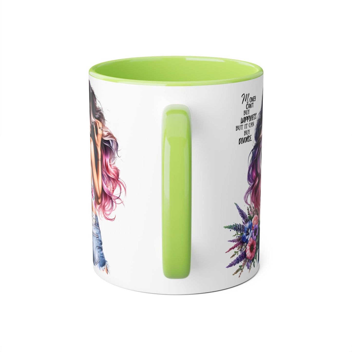 Mug - Money Can't Buy Happiness But It Can Buy Divorce Humoristic Accent Mug, 11oz