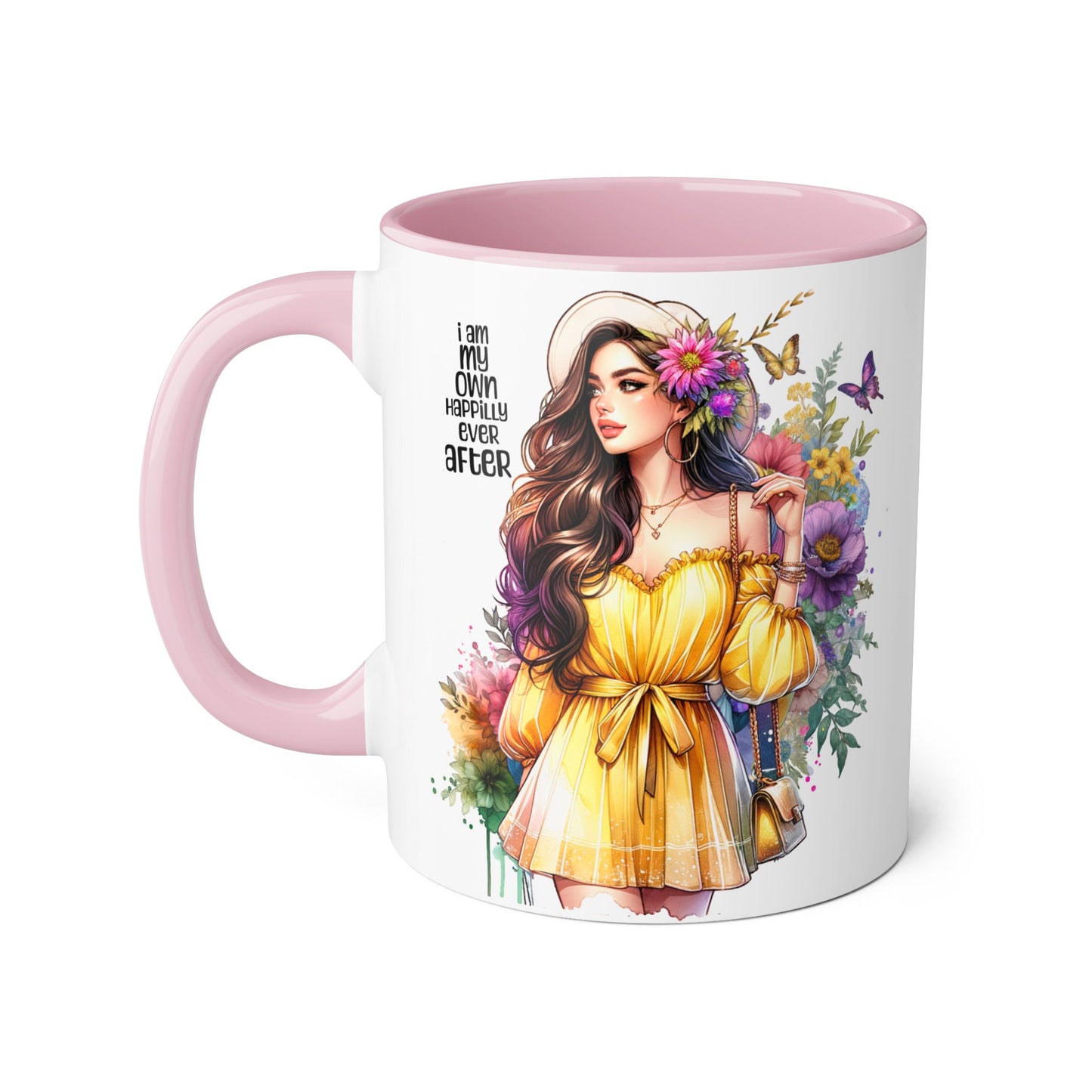I Am My Own Happily Ever After Empowering Accent Mug: My Own Aesthetic Ever After, Unique Gift, Inspirational Coffee Cup, Artistic Drinkware, Home & Office Decor